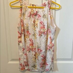 White House Black Market Pink and Orange Sleeveless Tank Top